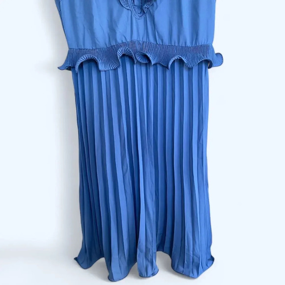 Gorgeous Trish Scully Women's Dress  Ruffled Pleated Skirt Mid Length size 10 - Picture 4 of 6